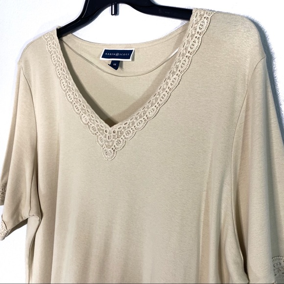 NWT Karen Scott Plus Lace  Top #3 - Picture 2 of 4